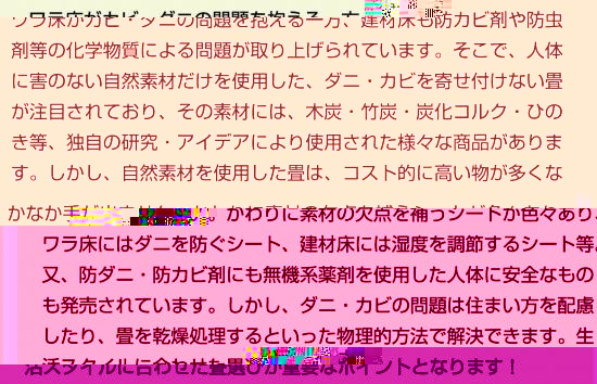 人に優しい畳の説明